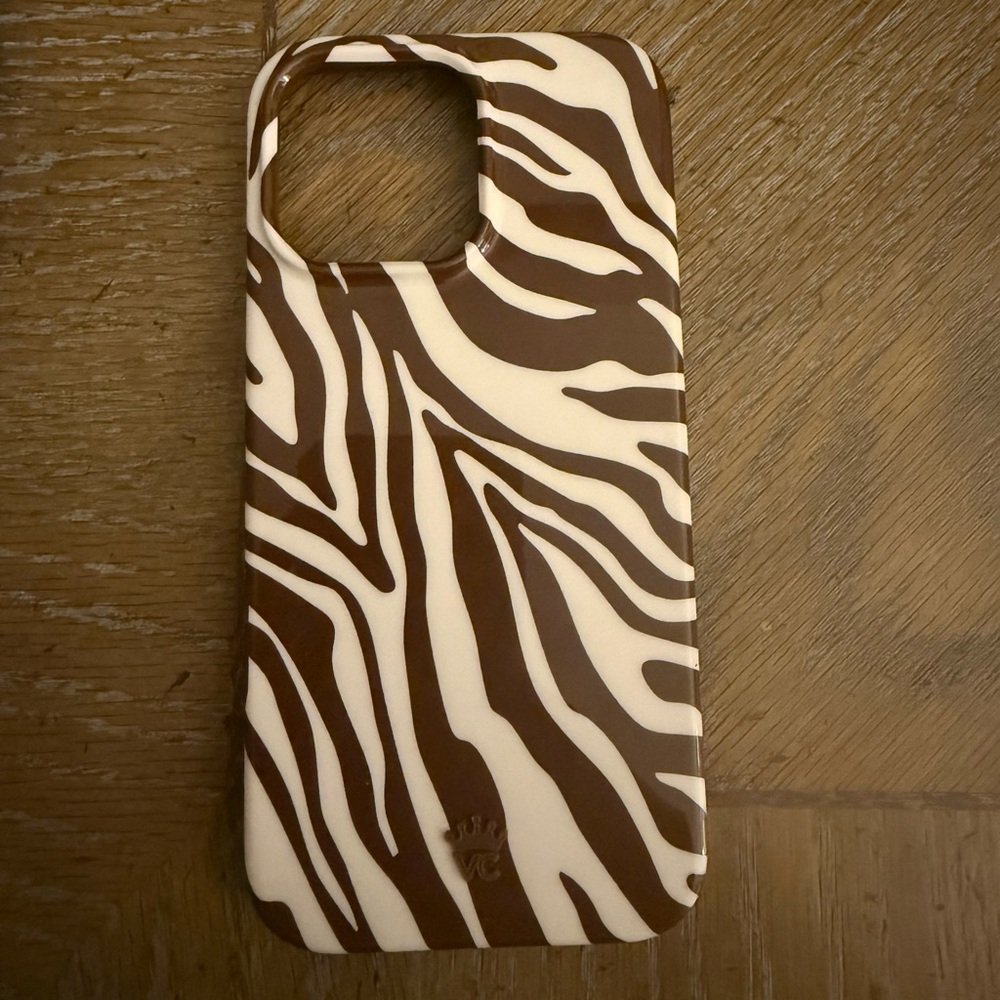 Velvet Caviar Brown and Cream Zebra Phone case 16 pro max